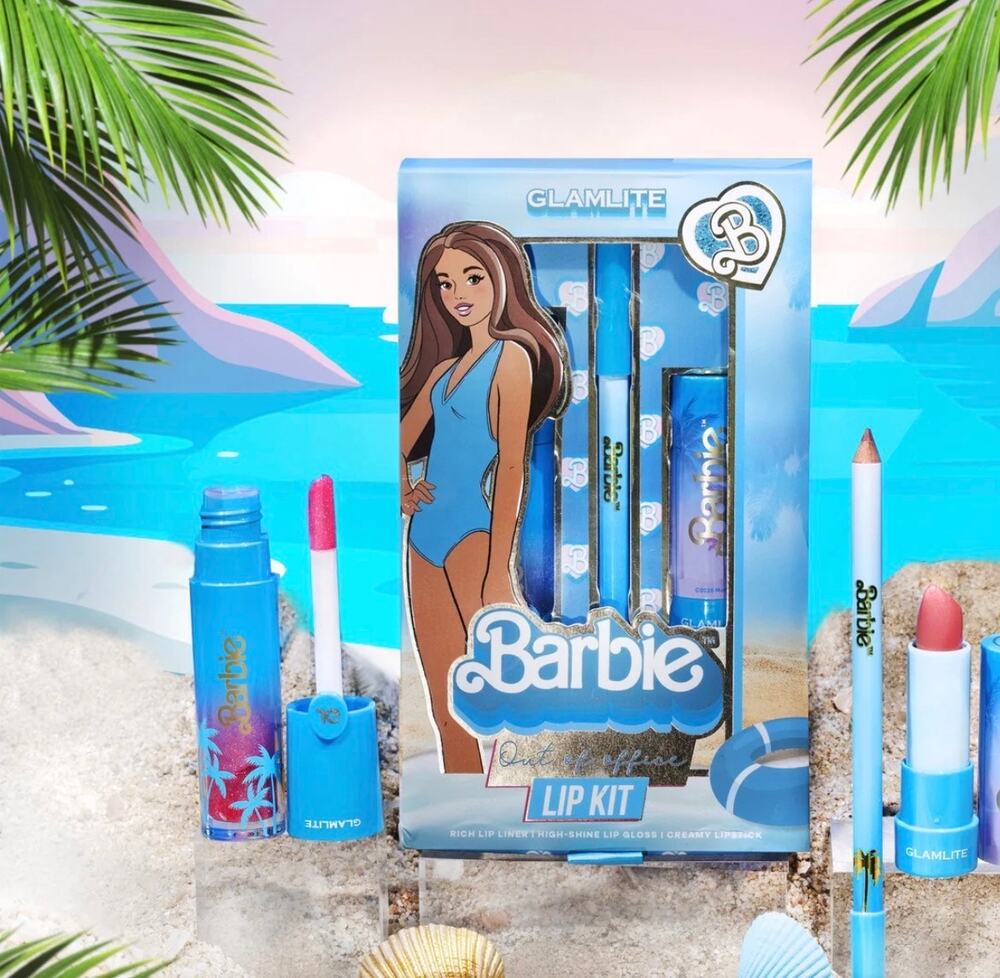 Barbie x Glamlite "Out of Office" Lip Kit